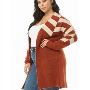 Forever 21 Sweaters - Plus sized striped open front cardigan Forever 21 Sweaters - Plus sized striped open front cardigan